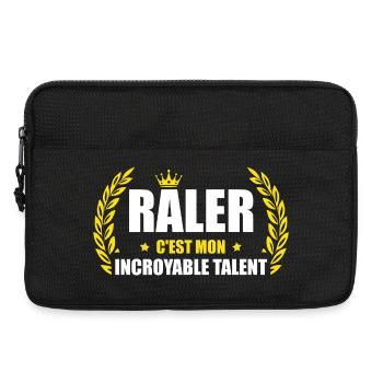 Râler c'est mon incroyable talent – humour râleur - Sacoche pour ordinateur portable 13 pouces - noir - Devant