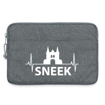Sneek Heartbeat Friesland Design - Laptoptasche 13" - Grau meliert - Vorne