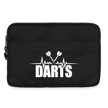 Darts herzschlag dartpfeil Darter Dartspieler  - Laptoptasche 13" - Schwarz - Vorne
