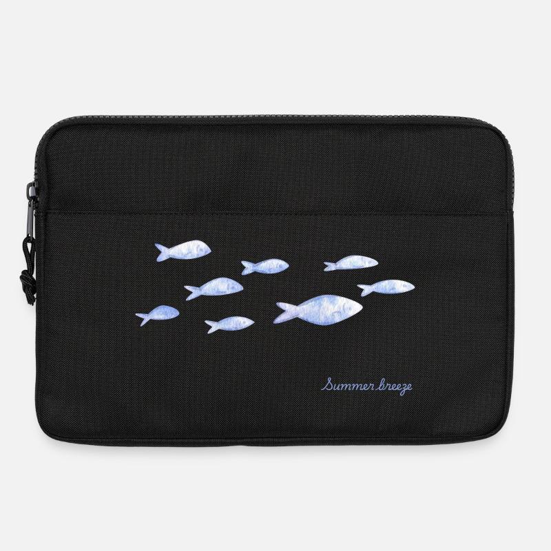 Sommerbrise Wasserfische - Laptoptasche 13" - Schwarz