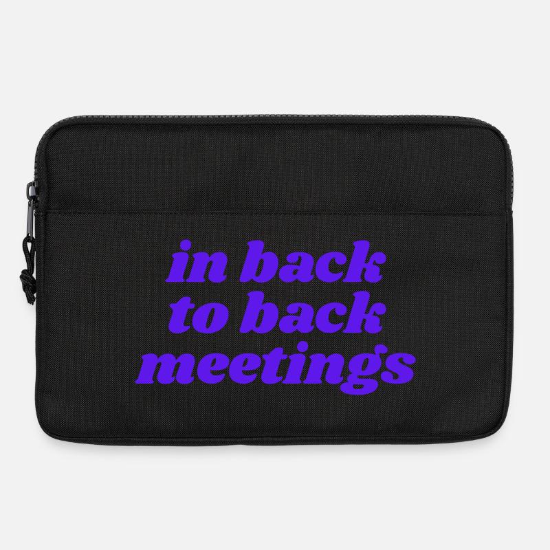 in back to back meetings - Laptoptasche 13" - Schwarz