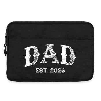 DAD Est. 2026 Logo - Laptop bag 13" - black - Front