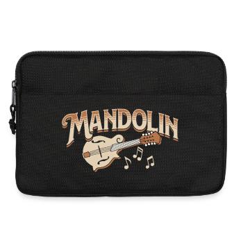 Mandolin Bluegrass Country Folk Music Notes - Laptop bag 13" - black - Front