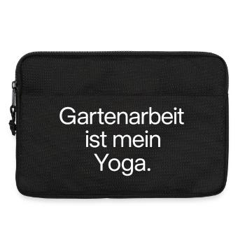 Gartenarbeit ist mein Yoga Spruch Humor Gärtner - Laptoptasche 13" - Schwarz - Vorne