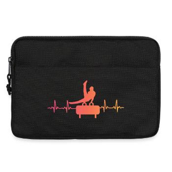 Gymnastik Sonnenuntergangs-Herzschlagturnerin - Laptoptasche 13" - Schwarz - Vorne