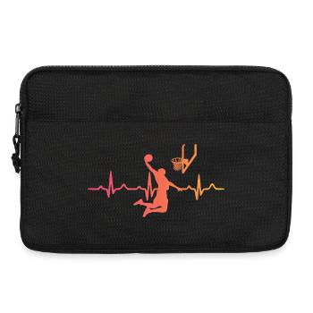 Basketball sunset heartbeat basketball - Laptop bag 13" - black - Front