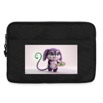 Cute Fluffy Creature Artist with Paint Palette and - Laptoptasche 13" - Schwarz - Vorne