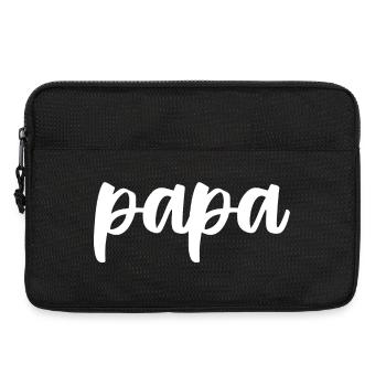 Papa: Elegantes Kalligraphie-Design - Laptoptasche 13" - Schwarz - Vorne