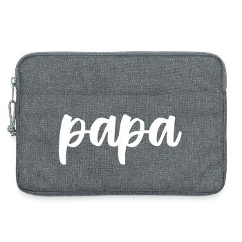 Dad: Elegant Calligraphy Design - Laptop bag 13" - heather grey - Front