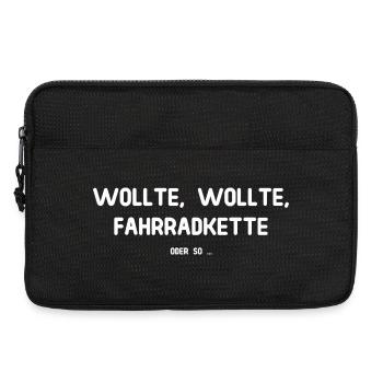 Wollte Wollte Fahrradkette - Oder so ... - Laptoptasche 13" - Schwarz - Vorne