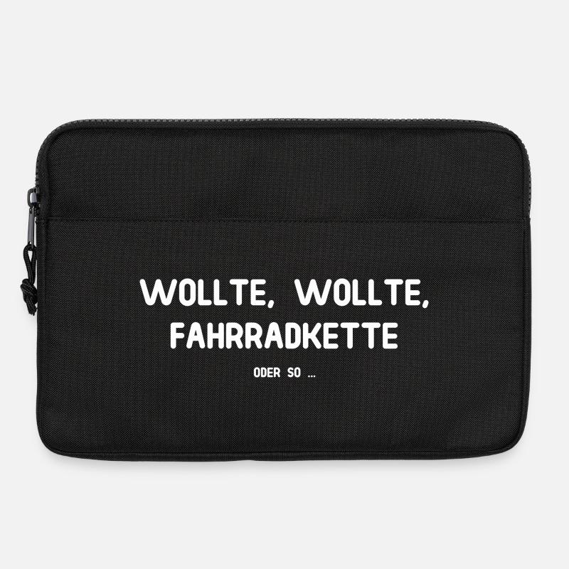 Wollte Wollte Fahrradkette - Oder so ... - Laptoptasche 13" - Schwarz