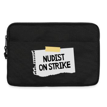 Nudist on strike - Laptoptasche 13" - Schwarz - Vorne