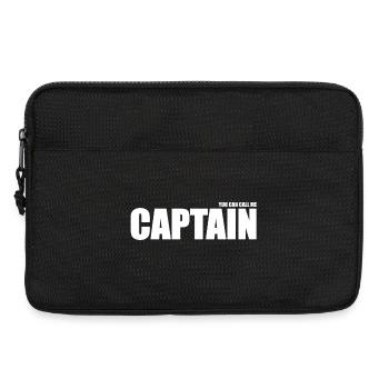 Captain Großschrift Kontrast Design - Laptoptasche 13" - Schwarz - Vorne