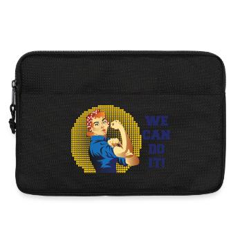 Rosie Kraft: We Can Do It Halftone - Laptoptasche 13" - Schwarz - Vorne