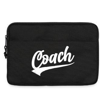 trainer coach training club boss club fussball - Laptop bag 13" - black - Front