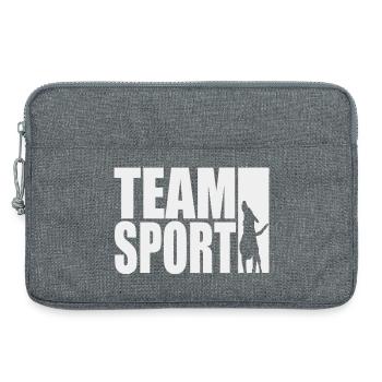 TeamSport Motif Dog Sport IGP Shirt - Laptop bag 13" - heather grey - Front
