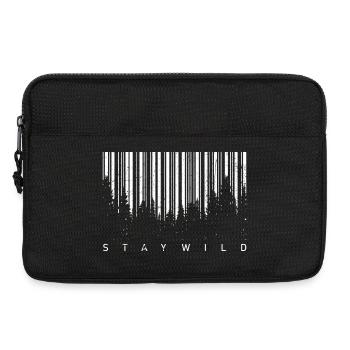 Forest Barcode Silhouette - Laptop bag 13" - black - Front