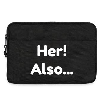 pfälzischer spruch damen, her...also - Laptoptasche 13" - Schwarz - Vorne