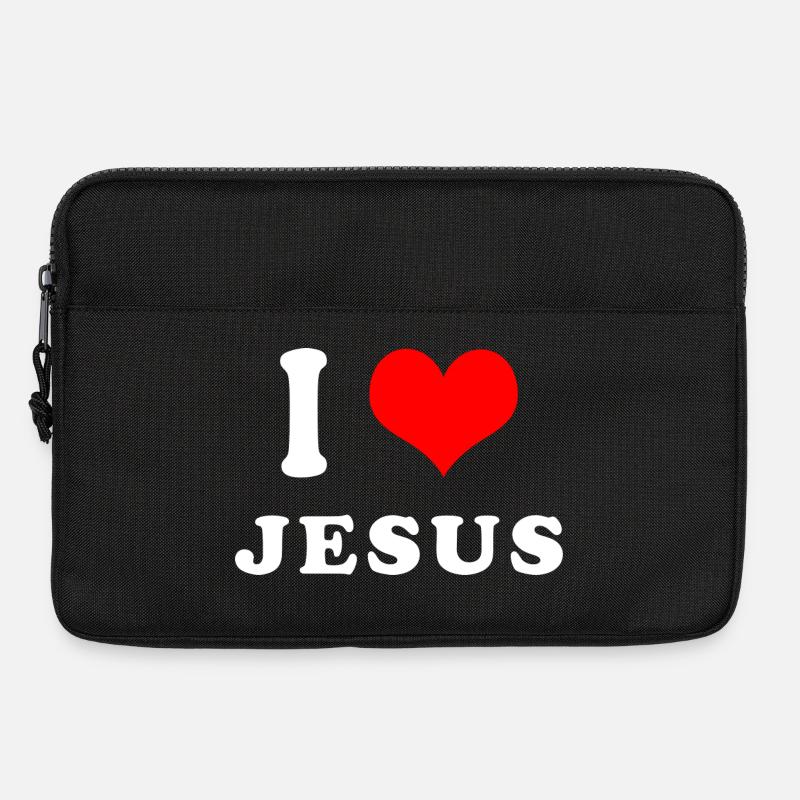 Ich liebe Jesus - Laptoptasche 13" - Schwarz