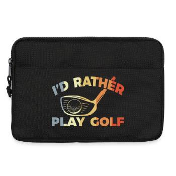 Ich würde lieber Golf spielen - Laptoptasche 13" - Schwarz - Vorne