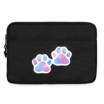 Dog Paws Galaxy - Laptop bag 13" - black - Front