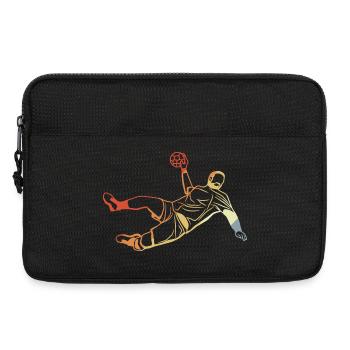 Joueur de handball rétro - Sacoche pour ordinateur portable 13 pouces - noir - Devant