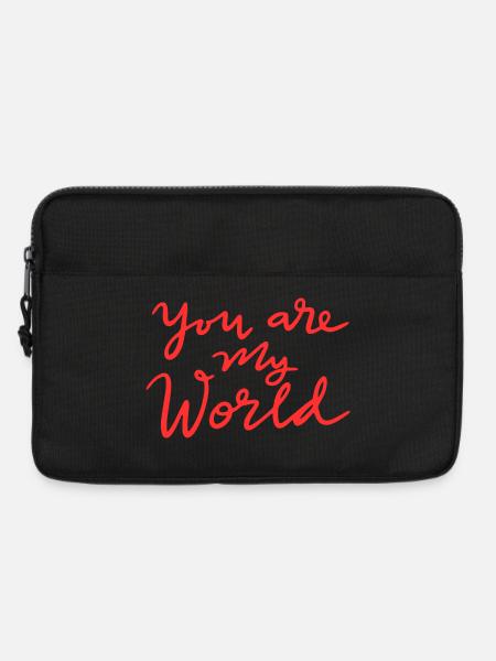 Du bist meine Welt - Laptoptasche 13" - Schwarz