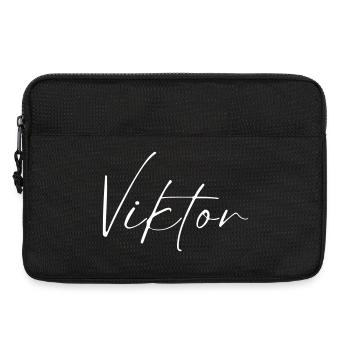 Viktor Name T-Shirt Geschenk Für Männer - Laptoptasche 13" - Schwarz - Vorne