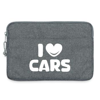 i love cars Autoliebe Tuner Tuning Herz Logo icon - Laptoptasche 13" - Grau meliert - Vorne