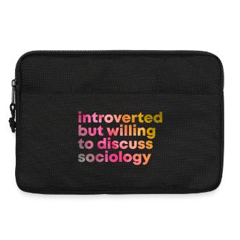 sociologie - Sacoche pour ordinateur portable 13 pouces - noir - Devant