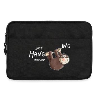 Faultier Hängt Ab I Chillende Tiere I Faulenzer - Laptoptasche 13" - Schwarz - Vorne