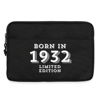 1932, year of birth, date of birth - Laptop bag 13" - black - Front