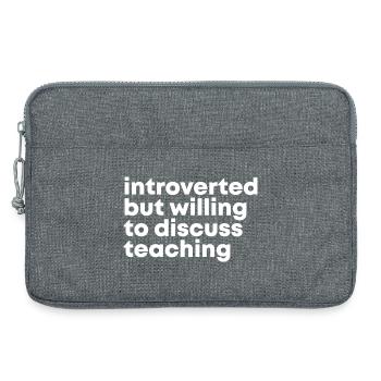 Teacher - Laptop bag 13" - heather grey - Front