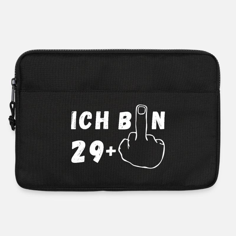 Ich bin 29+ Stinkefinger Geburtstag Geschenk ab 30 - Laptoptasche 13" - Schwarz