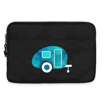 Caravan Mandala Camper Camping Retro Wohnwagen Fan - Laptoptasche 13" - Schwarz - Vorne