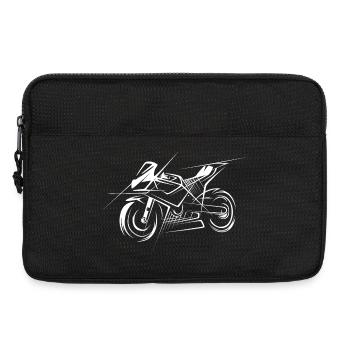 Superbike Skizze - Racing und Motorräder - Laptoptasche 13" - Schwarz - Vorne