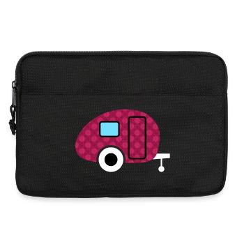 Caravane Caravane Fleurs Camping Camper Motif Fan - Sacoche pour ordinateur portable 13 pouces - noir - Devant