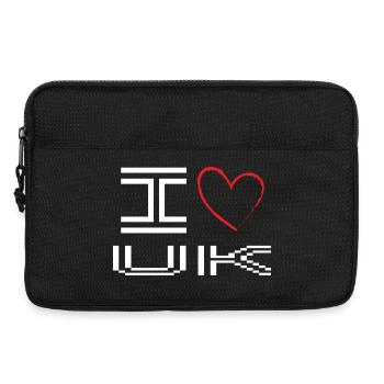 Pixelated Heart Love Design - Laptop bag 13" - black - Front