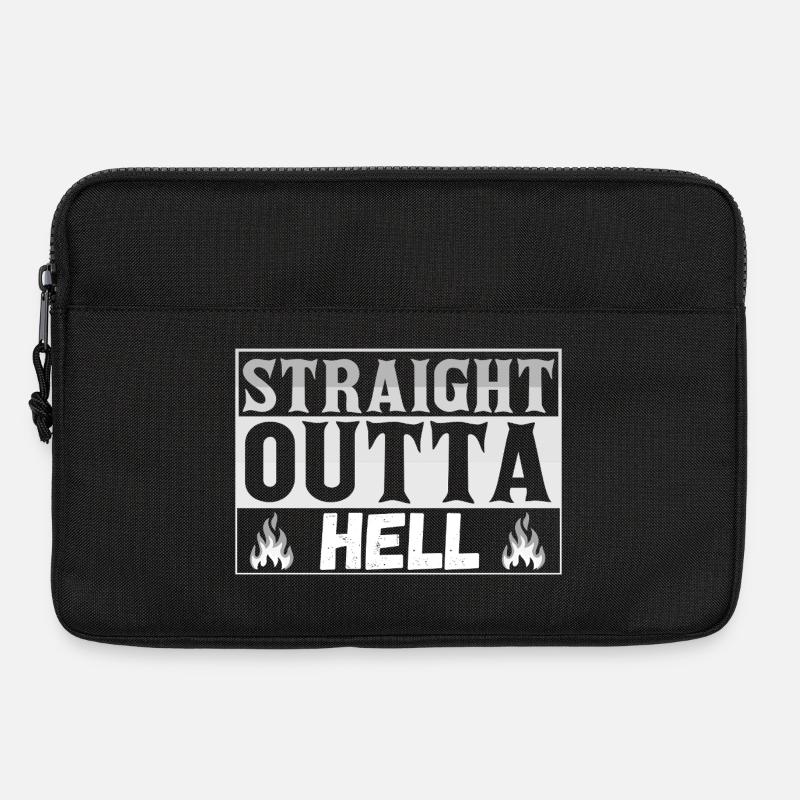 Straight Outta Hell Design - Laptoptasche 13" - Schwarz