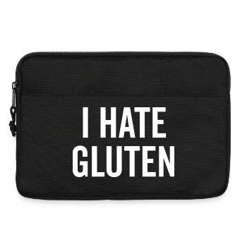 Je déteste le gluten - Sacoche pour ordinateur portable 13 pouces - noir - Devant