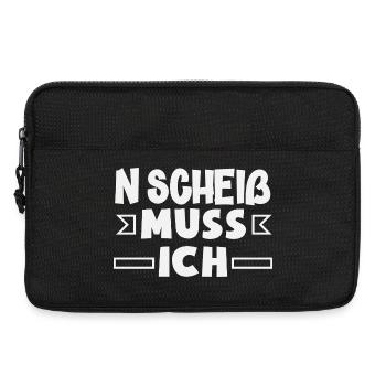N Scheiß muss ich – Mittelfinger - Laptoptasche 13" - Schwarz - Vorne