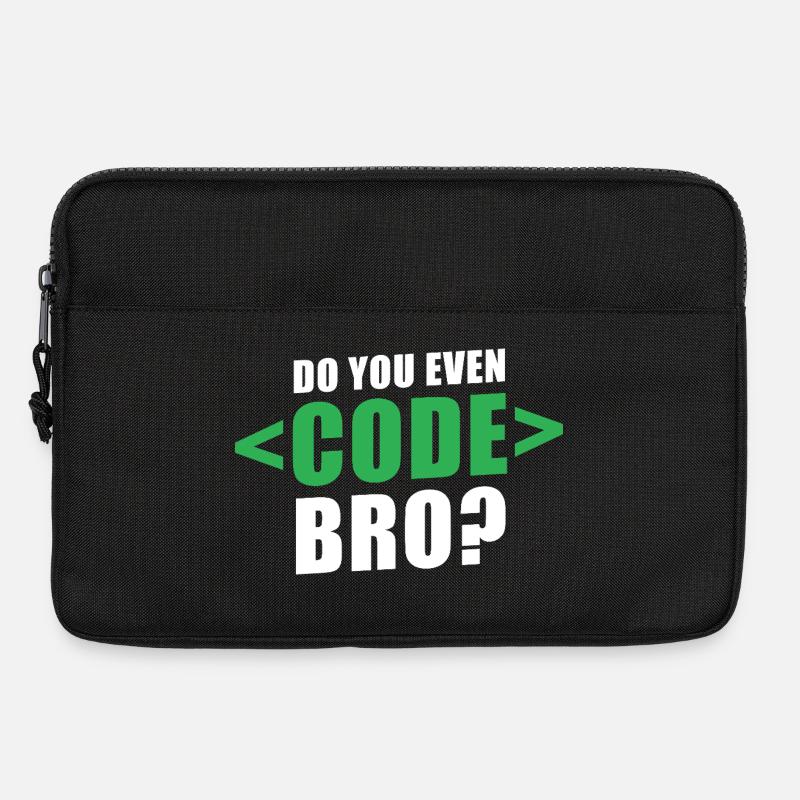 Do You Even Code Bro Graphic - Laptoptasche 13" - Schwarz