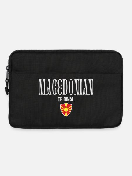 Mazedonisches Original, ich liebe Mazedonien - Laptoptasche 13" - Schwarz