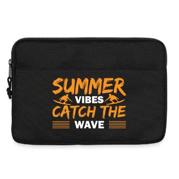 Summer catch the wave - Laptop bag 13" - black - Front
