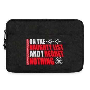 On the naughty list and regret nothing XMas Spruch - Laptop bag 13" - black - Front