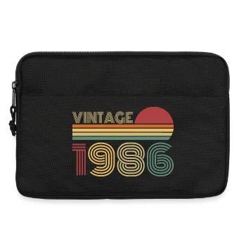 Vintage 1986 Jahrgang Retro Geburtstag Geschenk - Laptoptasche 13" - Schwarz - Vorne