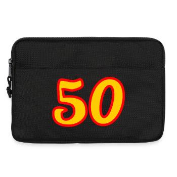 50. 50 YEARS. 50th ANNIVERSARY. 50 YEARS ANNIVERSARY. - Laptop bag 13" - black - Front