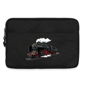 Steam Locomotive Retro Illustration - Laptop bag 13" - black - Front