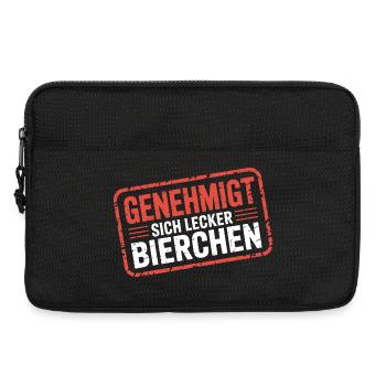 Genehmigt Sich Lecker Bierchen Saufen Party Bier - Laptoptasche 13" - Schwarz - Vorne