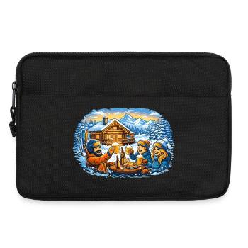 Après Ski Hütte – Winterurlaub mit Freunden - Laptoptasche 13" - Schwarz - Vorne